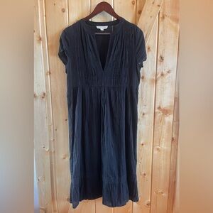 Lovestitch cotton short sleeve midi, black size medium